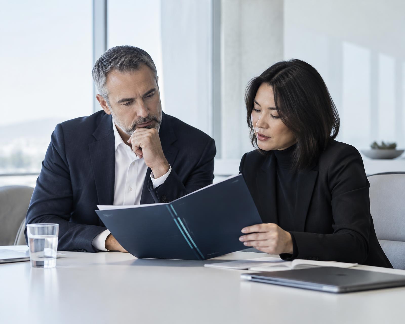 Security leaders review an evidence-backed executive incident brief.